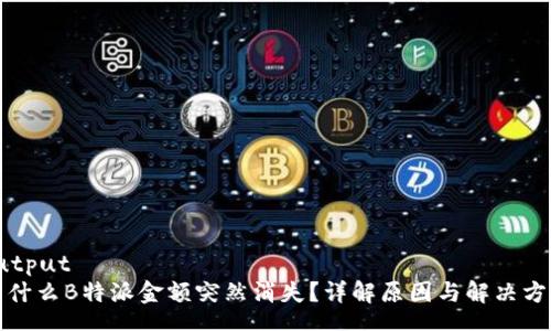 output
为什么B特派金额突然消失？详解原因与解决方案
