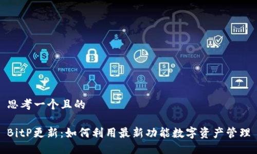 思考一个且的  
  
BitP更新：如何利用最新功能数字资产管理