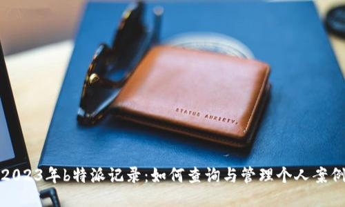 2023年b特派记录：如何查询与管理个人案例